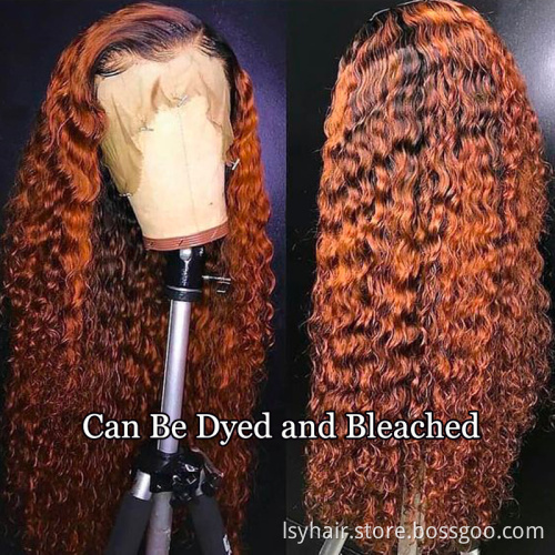 13x4 Brazilian Hair Deep Wave Lace Front Wigs 10-24 Glueless Curly Lace Front Human Hair Wigs Remy Wig For Black Women